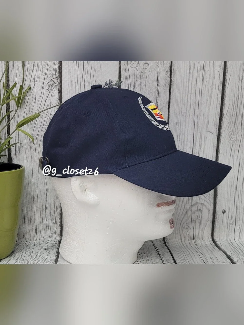 Cadillac Embroidered Crest Navy Baseball Cap